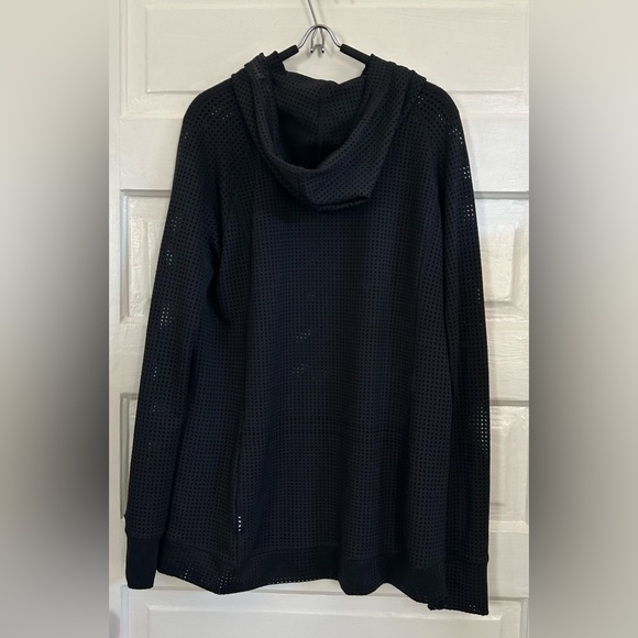 NWOT CALIA by Carrie Underwood Black Fleuria Mesh Hooded Sweatshirt - Picture 4 of 6